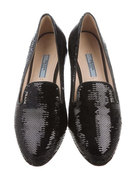 prada sequin loafers|Women's Lace.